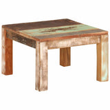 Coffee Table 55x55x35 cm Solid Wood Reclaimed - Close-Up Angle