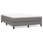 Box Spring Bed with Mattress Dark Grey 137x190 cm Full Fabric