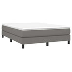 Box Spring Bed with Mattress Dark Grey 137x190 cm Full Fabric