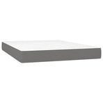 Box Spring Bed with Mattress Dark Grey 137x190 cm Full Fabric