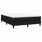 Box Spring Bed with Mattress Black 137x190 cm Full Fabric