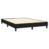 Box Spring Bed with Mattress Black 137x187 cm Double Size Fabric - Top-Down View
