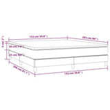 Box Spring Bed with Mattress Dark Grey 153x203 cm Queen Size Fabric - Extra Image