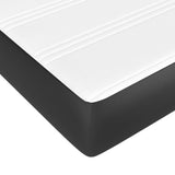 Box Spring Bed with Mattress Black 137x190 cm Faux Leather - Low Angle