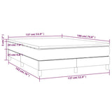 Box Spring Bed with Mattress Black 137x190 cm Faux Leather - Extra Image
