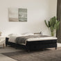 Box Spring Bed with Mattress Black 152x203 cm Queen Velvet