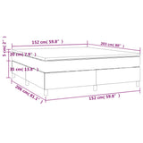 Box Spring Bed with Mattress Dark Grey 153x203 cm Queen Size Fabric