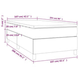 Box Spring Bed with Mattress Black 106x203 cm King Single Size Faux Leather - Extra Image