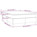 Box Spring Bed with Mattress Black 137x190 cm Full Velvet - Extra Image