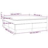 Box Spring Bed with Mattress Black 153x203 cm Queen Size Velvet