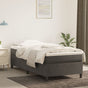 Box Spring Bed with Mattress Dark Grey 107x203 cm King Single Velvet