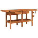 Workbench with Drawers and Vices 192x62x83 cm Solid Wood Acacia