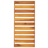 3-Tier Folding Shelf Brown 70x31x63 cm Solid Wood Acacia