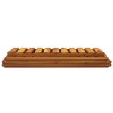 3-Tier Folding Shelf Brown 70x31x63 cm Solid Wood Acacia