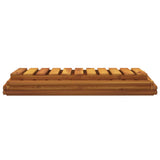 3-Tier Folding Shelf Brown 70x31x63 cm Solid Wood Acacia - Low Angle