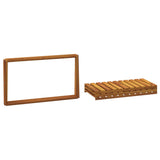 3-Tier Folding Shelf Brown 70x31x63 cm Solid Wood Acacia - Extra Image