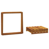 3-Tier Folding Shelf Brown 43x31x63 cm Solid Wood Acacia - Extra Image