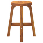 Stool Brown 38x38x45 cm Round Solid Wood Acacia