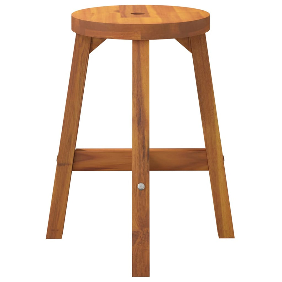 Stool Brown 38x38x45 cm Round Solid Wood Acacia