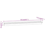 Rectangular Waterfall Pool Fountain Stainless Steel 110 cm - Rear View