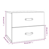 Wall-mounted Bedside Cabinets 2 pcs 50x36x40 cm