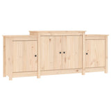 Sideboard 164x37x68 cm Solid Wood Pine - Front View
