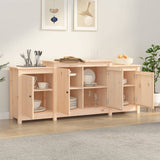 Sideboard 164x37x68 cm Solid Wood Pine - Side View