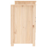 Sideboard 164x37x68 cm Solid Wood Pine - Close-Up Angle