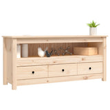 TV Cabinet 114x35x52 cm Solid Wood Pine - Top-Down View