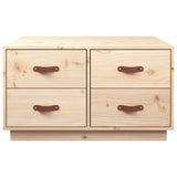 Coffee Table 80x80x45 cm Solid Wood Pine - Rear View