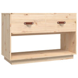 TV Cabinet 90x40x60 cm Solid Wood Pine - Front View