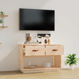 TV Cabinet 90x40x60 cm Solid Wood Pine - Side View