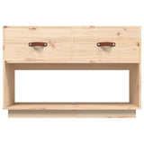 TV Cabinet 90x40x60 cm Solid Wood Pine - Rear View