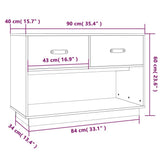 TV Cabinet 90x40x60 cm Solid Wood Pine - Extra Image