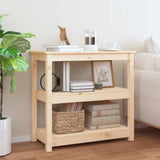 Console Table 80x40x74 cm Solid Wood Pine - Front View