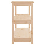 Console Table 80x40x74 cm Solid Wood Pine - Rear View