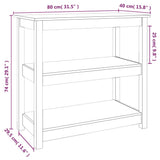 Console Table 80x40x74 cm Solid Wood Pine