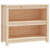 Book Cabinet 80x35x68 cm Solid Wood Pine - Front View