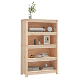 Book Cabinet 80x35x126 cm Solid Wood Pine - Top-Down View