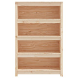 Book Cabinet 80x35x126 cm Solid Wood Pine - 45-Degree Angle