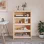 Book Cabinet 80x35x126 cm Solid Wood Pine