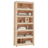 Book Cabinet 80x35x183 cm Solid Wood Pine - Top-Down View