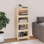 Book Cabinet 50x35x125.5 cm Solid Wood Pine