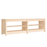 Shoe Bench 160x36.5x50 cm Solid Wood Pine - Front View