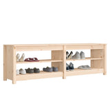 Shoe Bench 160x36.5x50 cm Solid Wood Pine - Top-Down View
