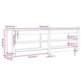 Shoe Bench 160x36.5x50 cm Solid Wood Pine
