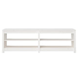Shoe Bench White 160x36.5x50 cm Solid Wood Pine - 45-Degree Angle