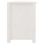 Shoe Bench White 160x36.5x50 cm Solid Wood Pine