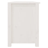 Shoe Bench White 160x36.5x50 cm Solid Wood Pine - Rear View