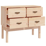 Console Cabinet 90x40x78 cm Solid Wood Pine - Top-Down View